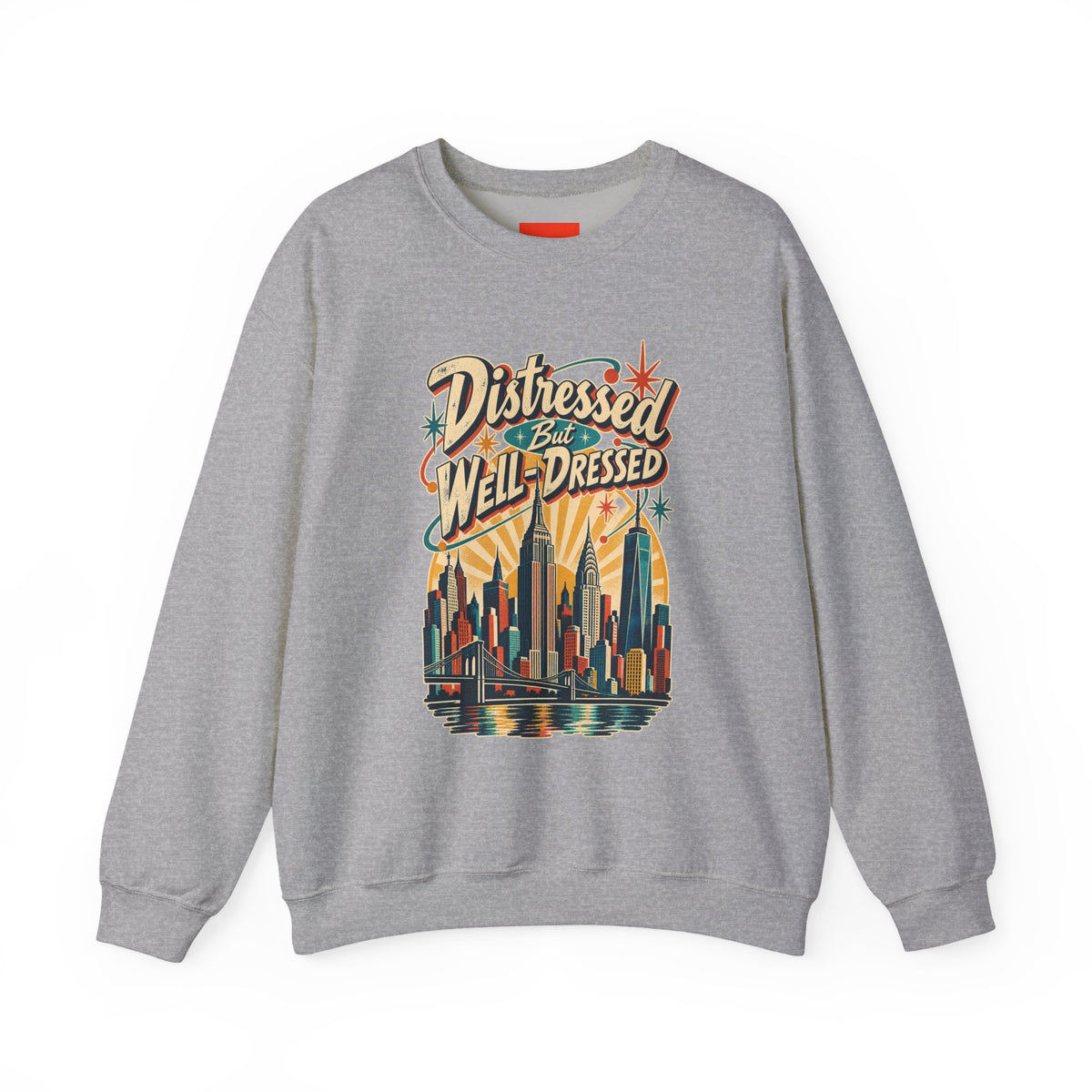 Distressed But Well-Dressed Funny Fashion Sweatshirt