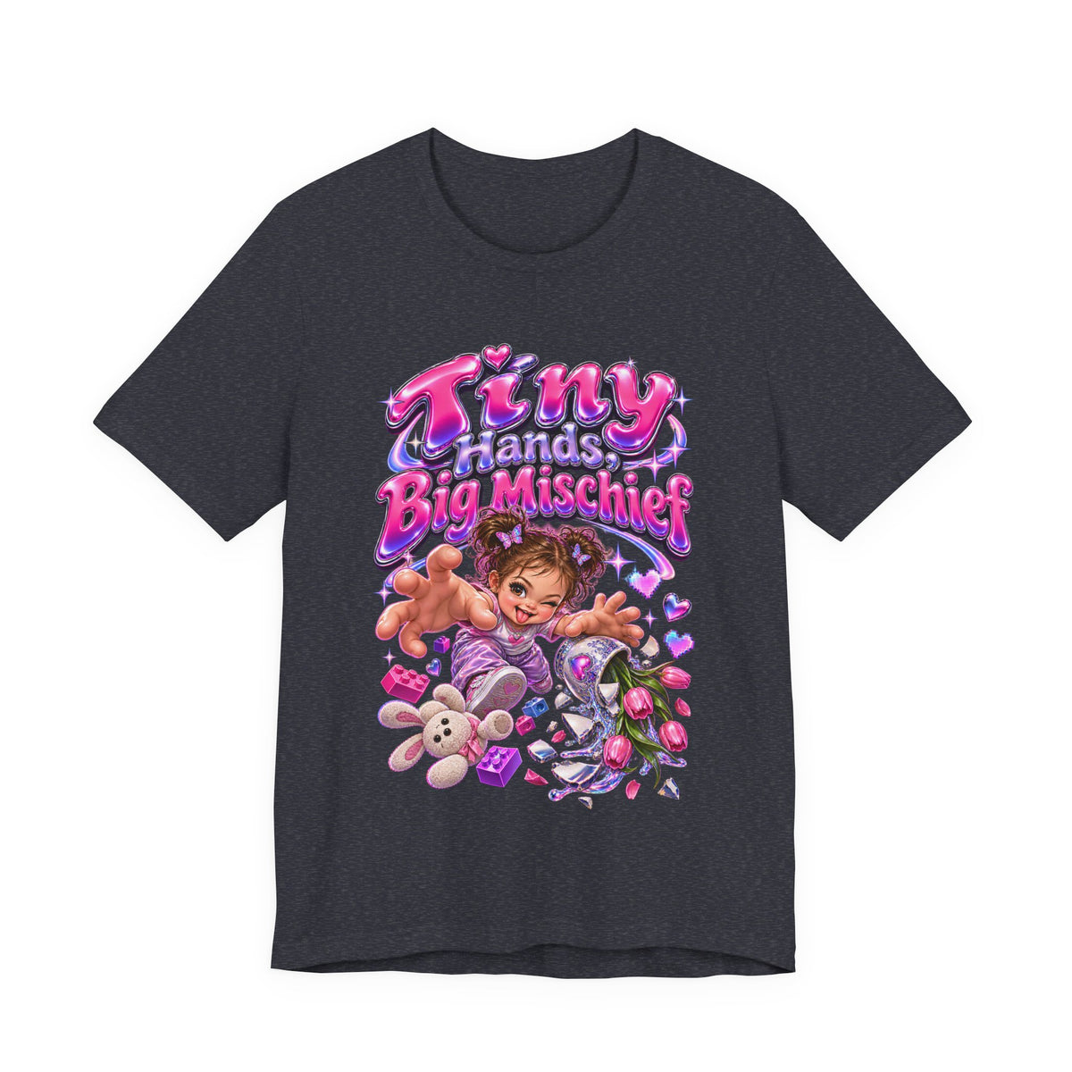 Tiny Hands, Big Mischief Funny Parent Humor T-Shirt