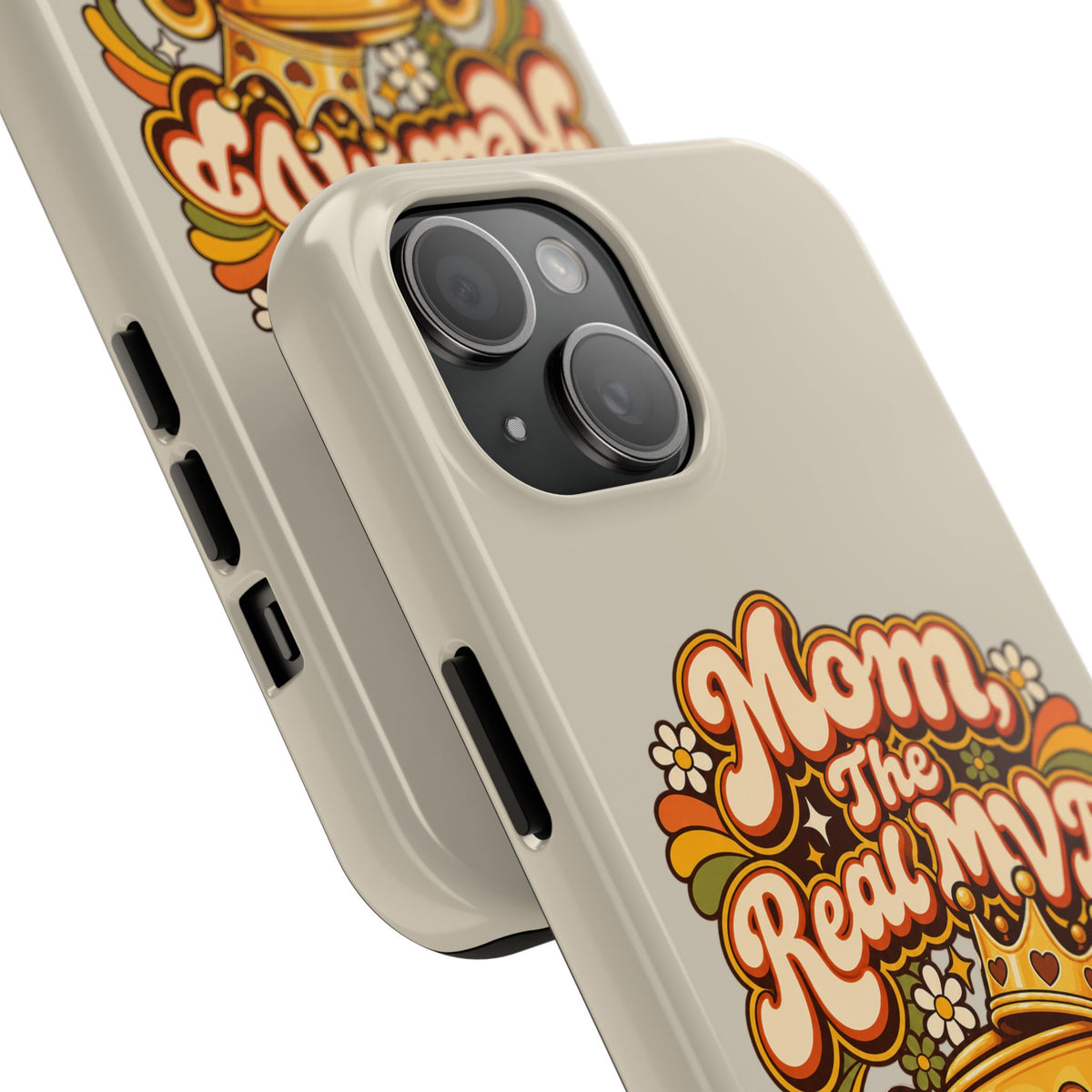Phone Case — "Mom The Real MVP" Retro Trophy Design