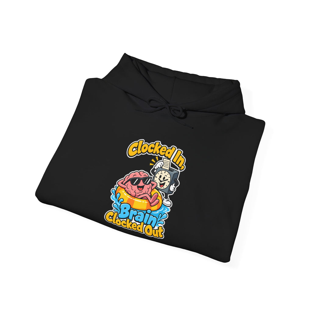 Clocked In, Brain Clocked Out Funny Nurse Hoodie