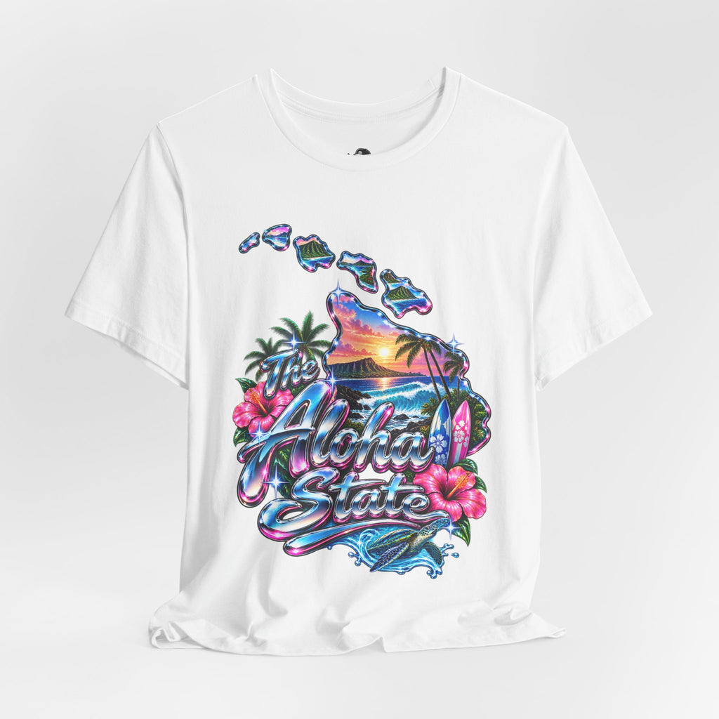The Aloha State Funny Minimalist Typography T-Shirt