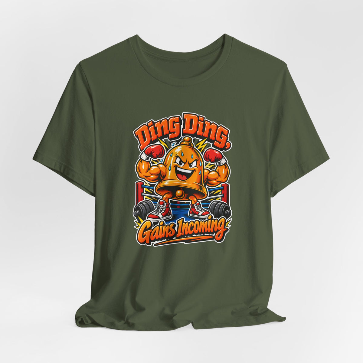 Ding Ding, Gains Incoming Funny Fitness T-Shirt