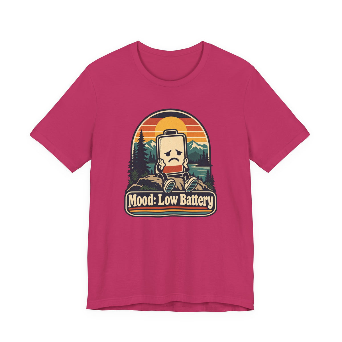 Mood: Low Battery Funny Tech T-Shirt