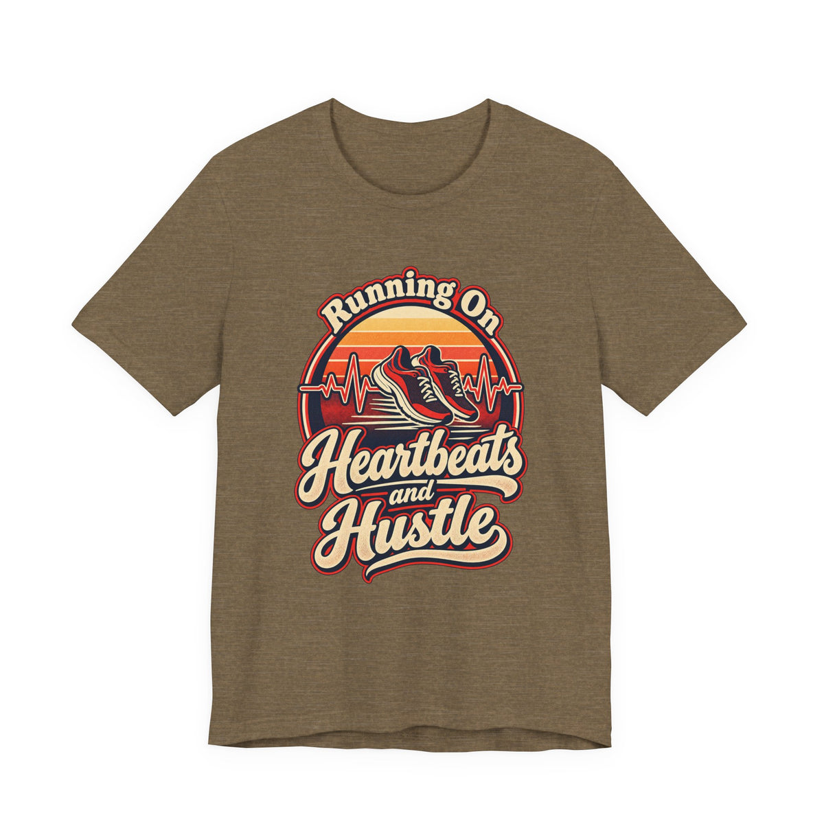 Running On Heartbeats and Hustle Funny Nurse T-Shirt