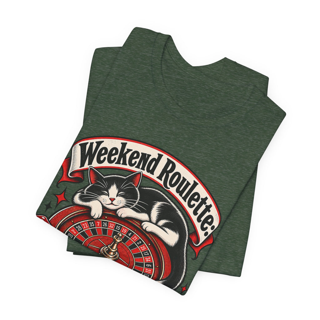 Weekend Roulette: Spin or Nap? Funny Casual Gambler T-Shirt