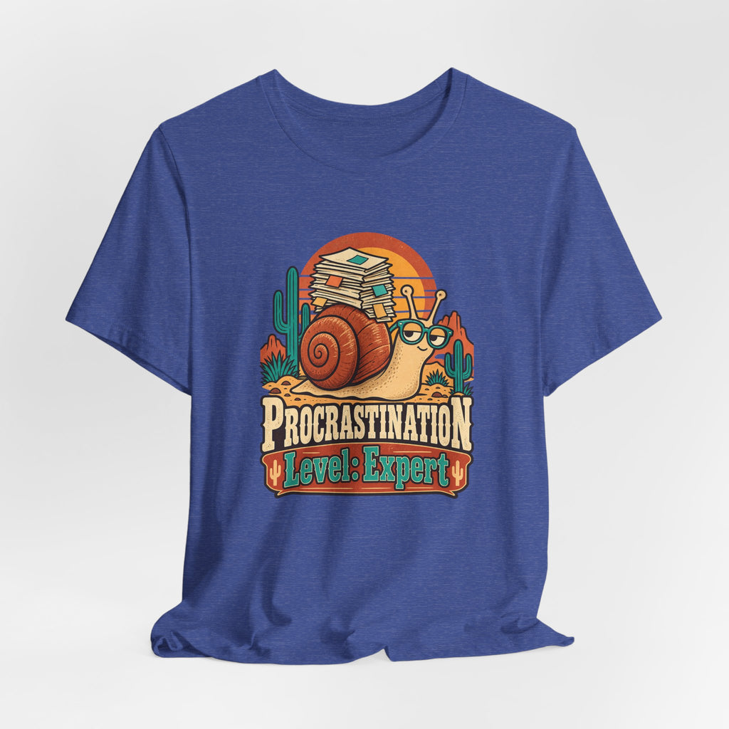Procrastination Level: Expert Funny Student T-Shirt