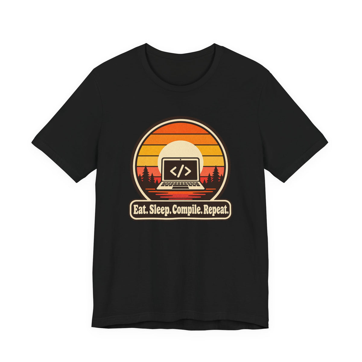 Eat Sleep Compile Repeat Funny Programmer T-Shirt
