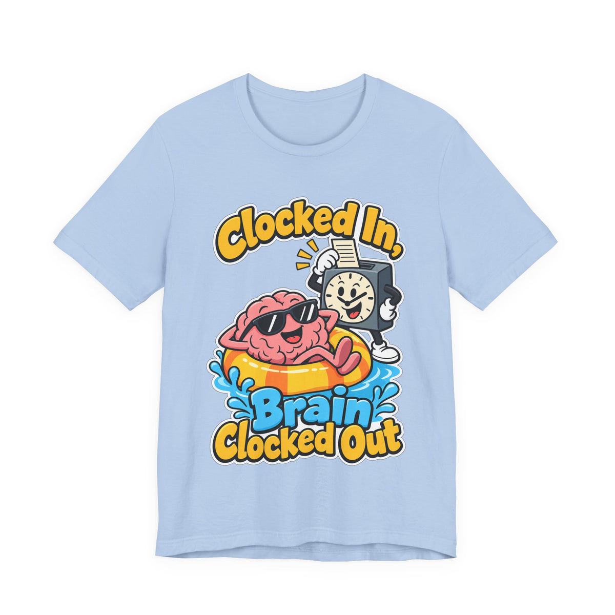Clocked In, Brain Clocked Out Funny Nurse T-Shirt