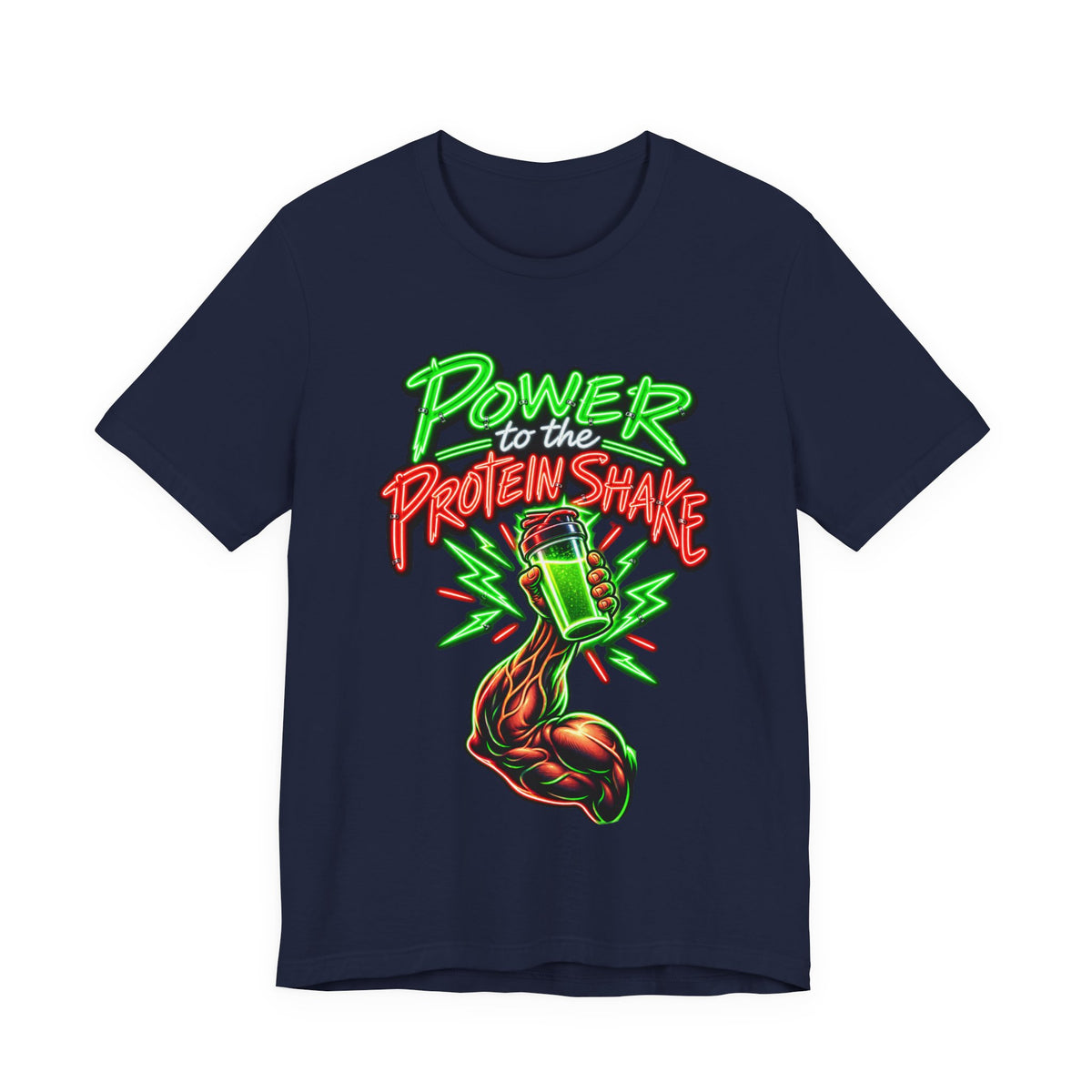 Power to the Protein Shake Funny Fitness T-Shirt