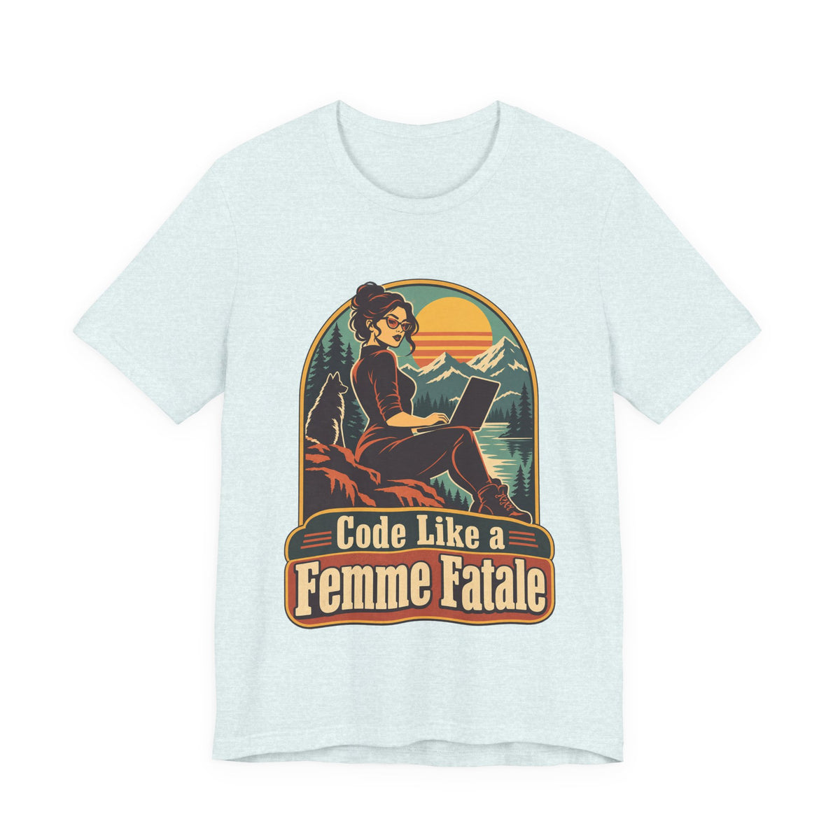 Code Like a Femme Fatale Funny Programmer T-Shirt