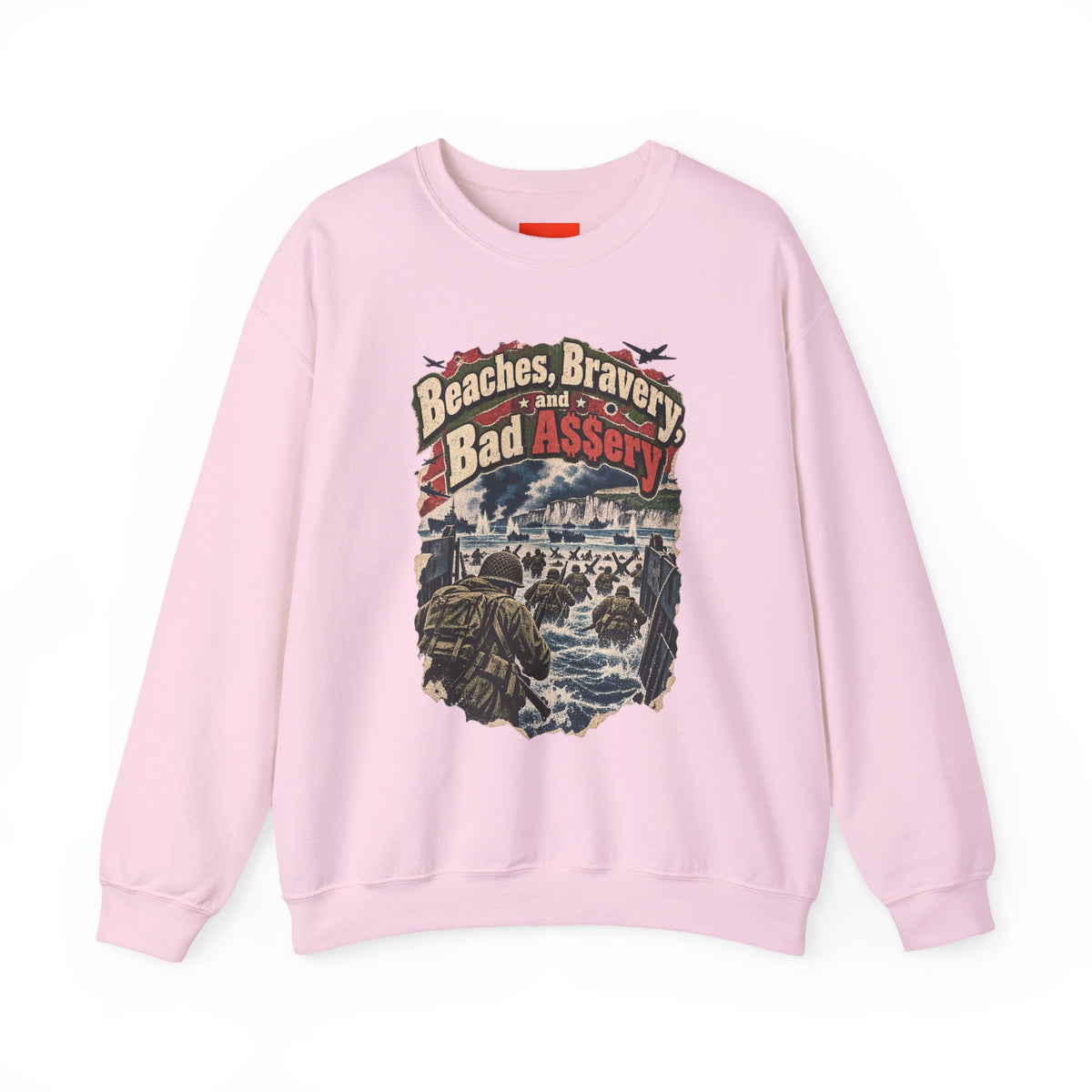 Beaches, Bravery, and Bad A$$ery Funny Beach Sweatshirt