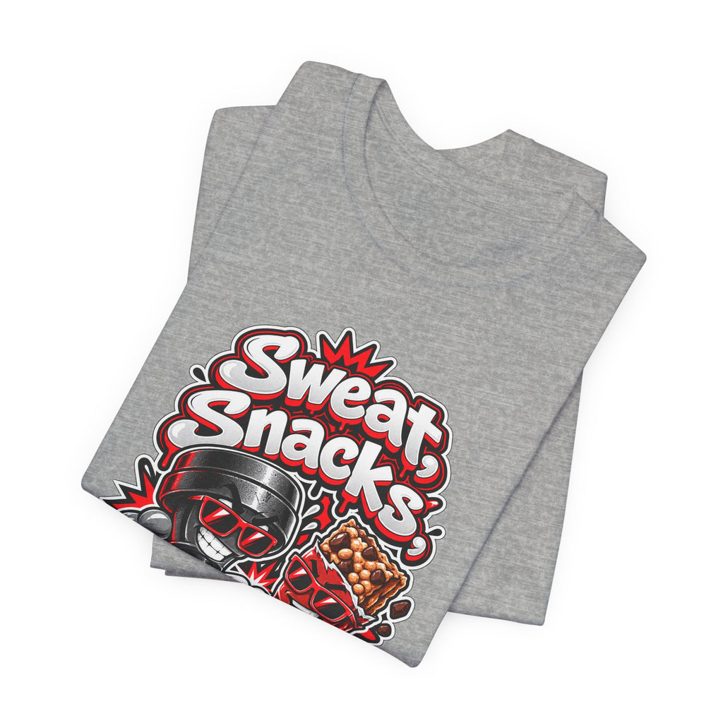 Sweat, Snacks, Repeat Funny Fitness T-Shirt