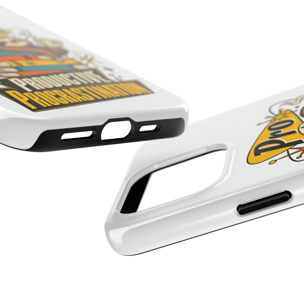 Productive Procrastination Tough Phone Case — Sloth on Books "Pro at Productive Procrastination"