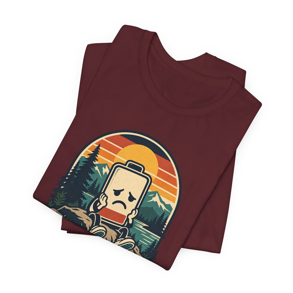 Mood: Low Battery Funny Tech T-Shirt