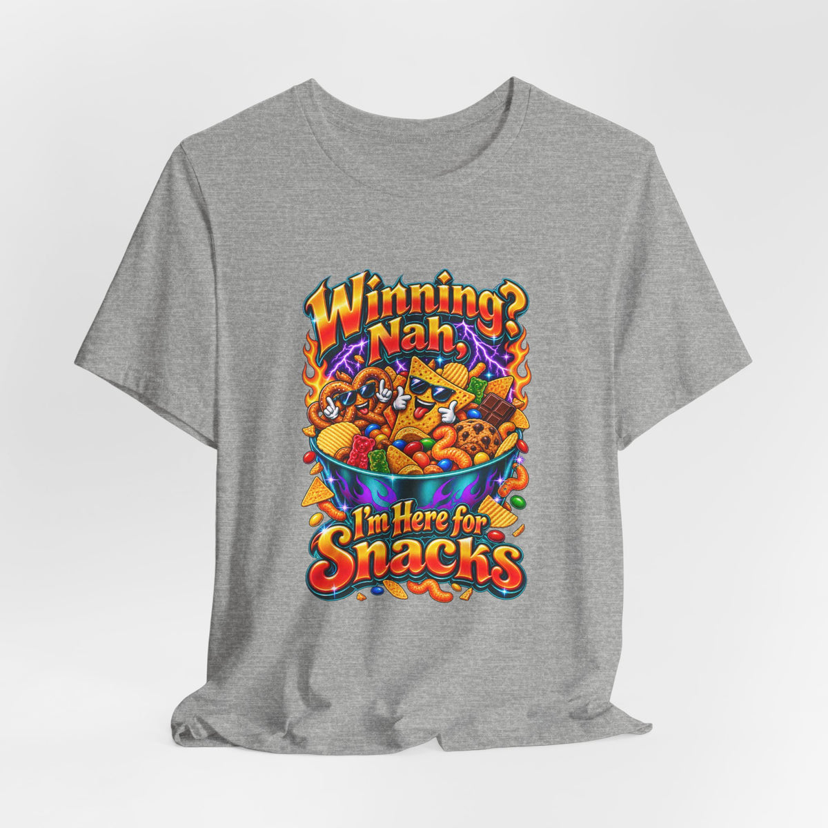 Winning? Nah, I’m Here for Snacks Funny Casual Party T-Shirt
