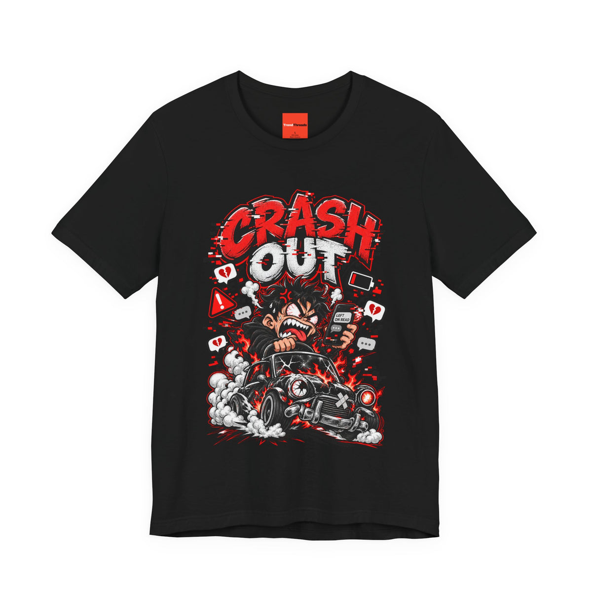 CRASH OUT Funny Streetwear T-Shirt