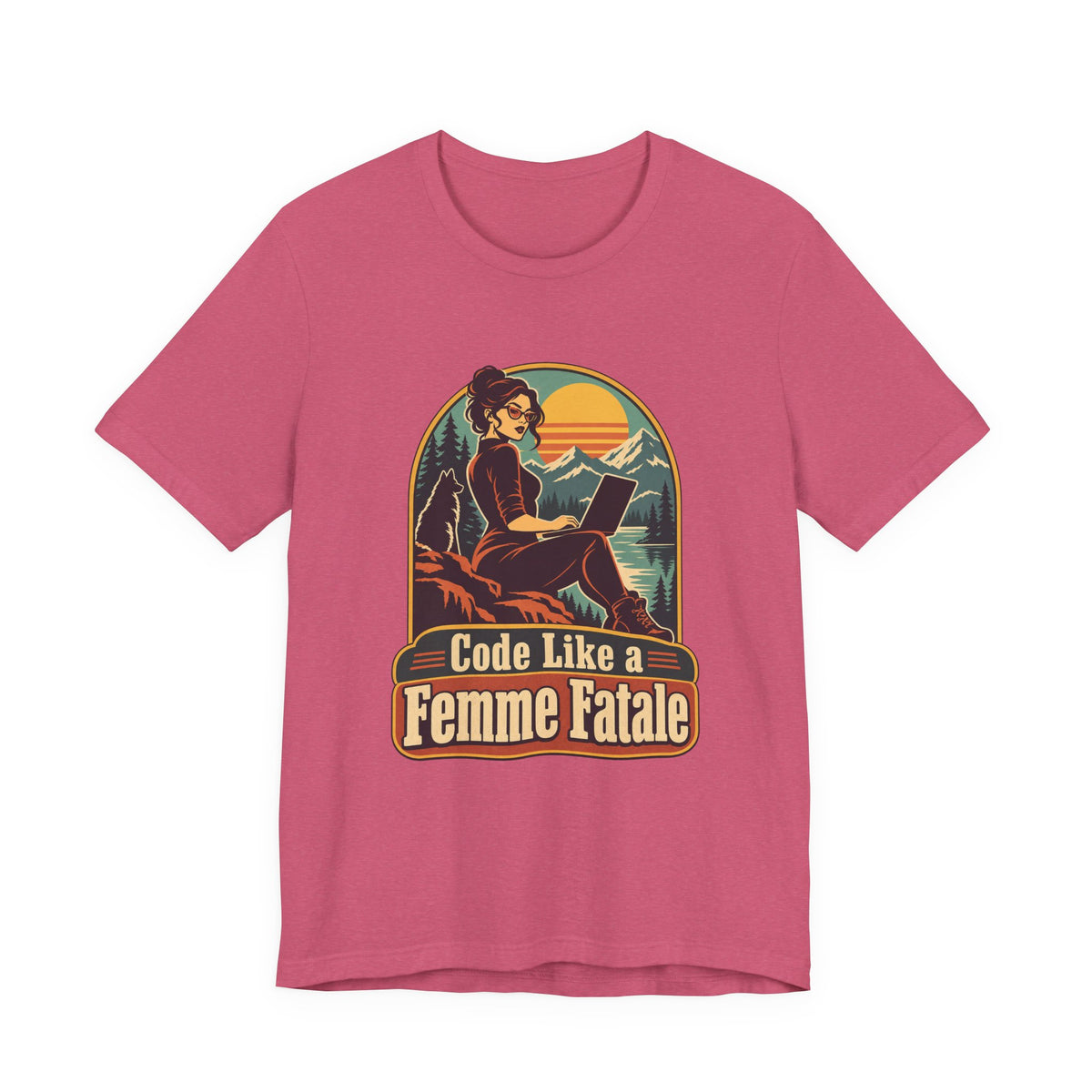 Code Like a Femme Fatale Funny Programmer T-Shirt