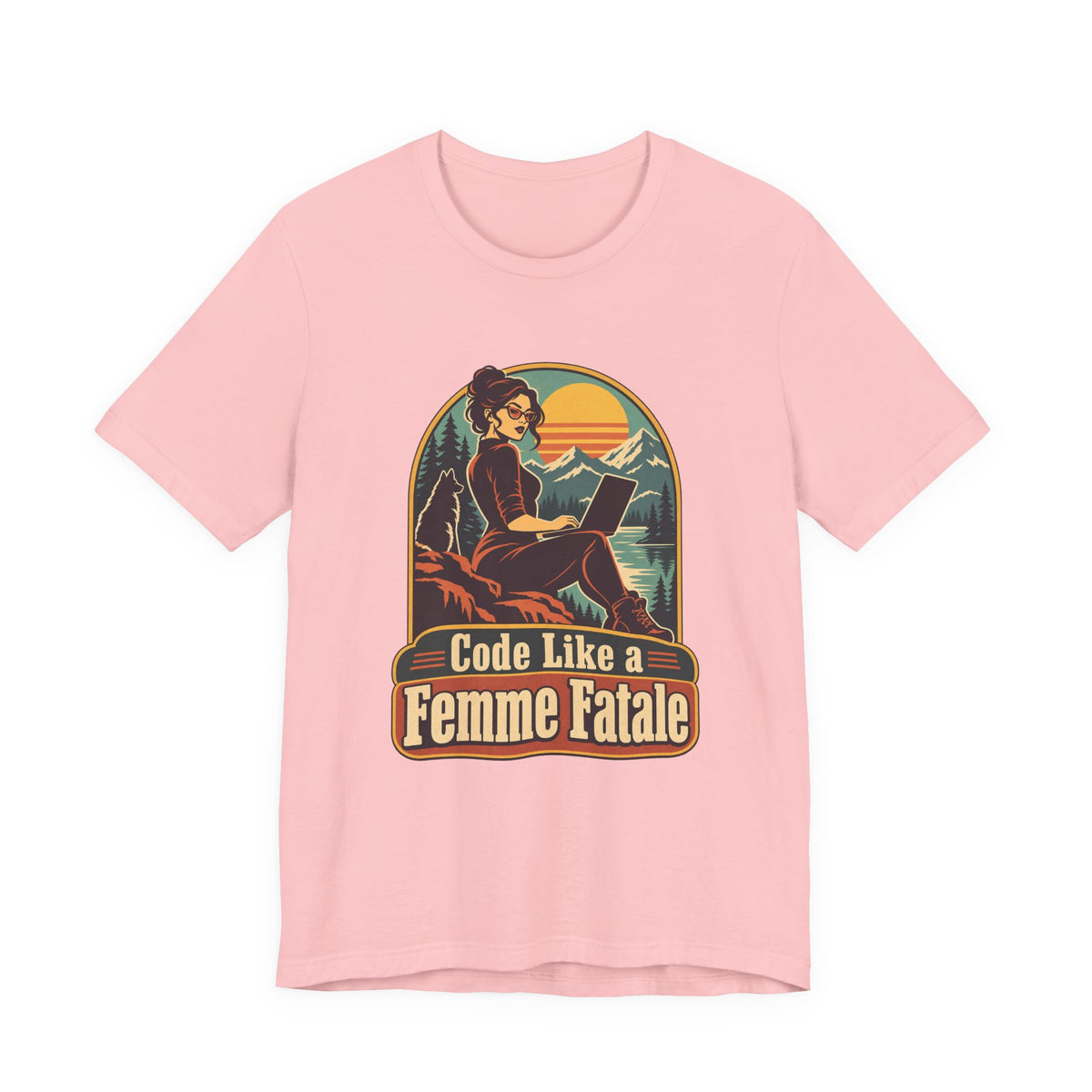 Code Like a Femme Fatale Funny Programmer T-Shirt