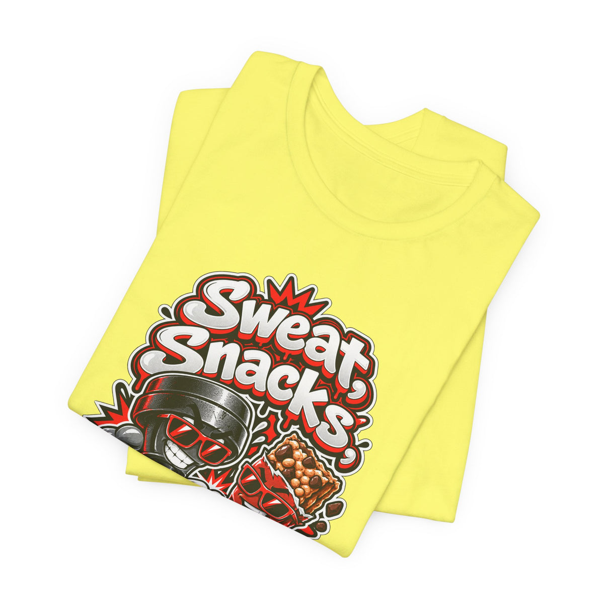 Sweat, Snacks, Repeat Funny Fitness T-Shirt