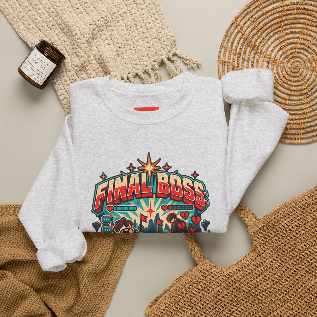 FINAL BOSS: MY EX Funny Retro Vintage Sweatshirt
