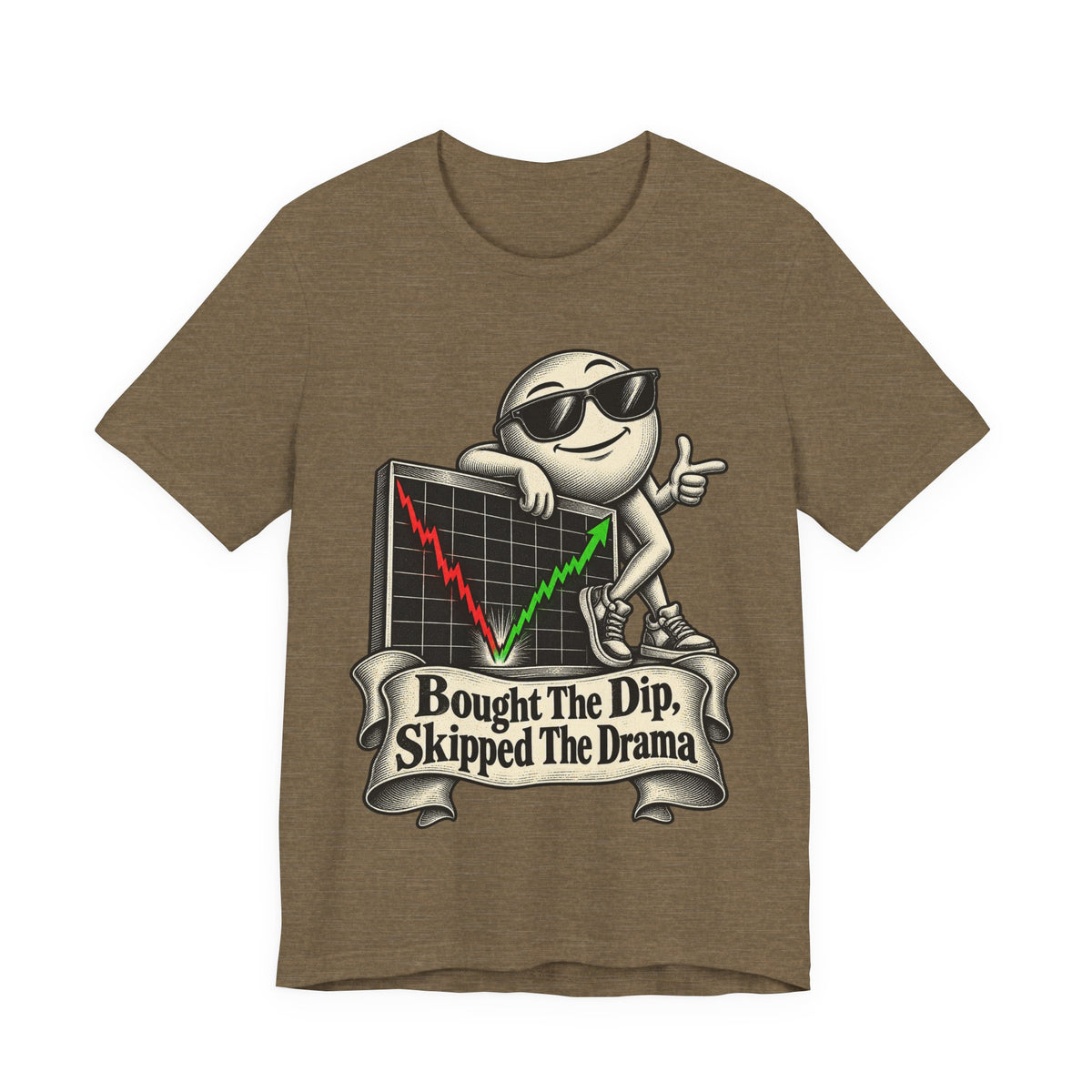 Bought The Dip, Skipped The Drama Funny Stock Market T-Shirt