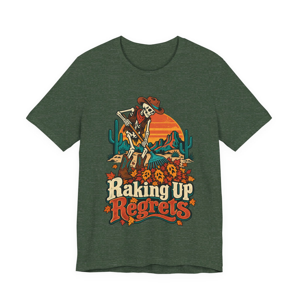 Raking Up Regrets Funny Autumn T-Shirt