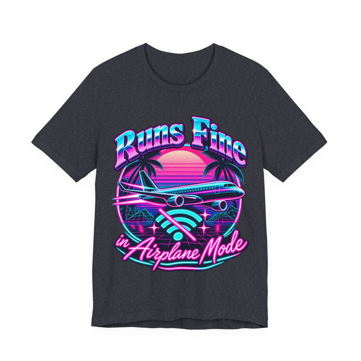 Runs Fine in Airplane Mode Funny Programmer T-Shirt