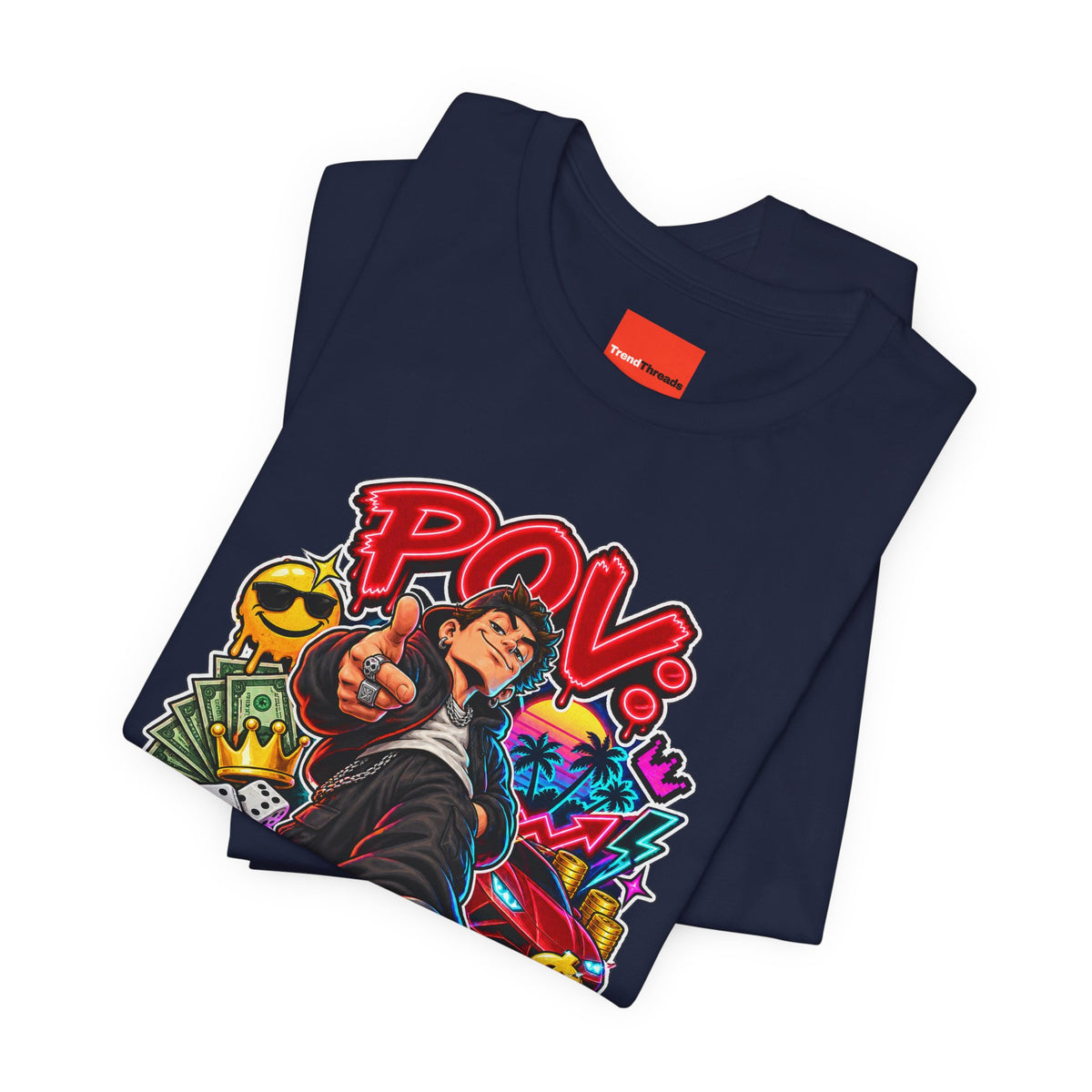 Big Mood, Bigger Ego Funny 80s Neon T-Shirt
