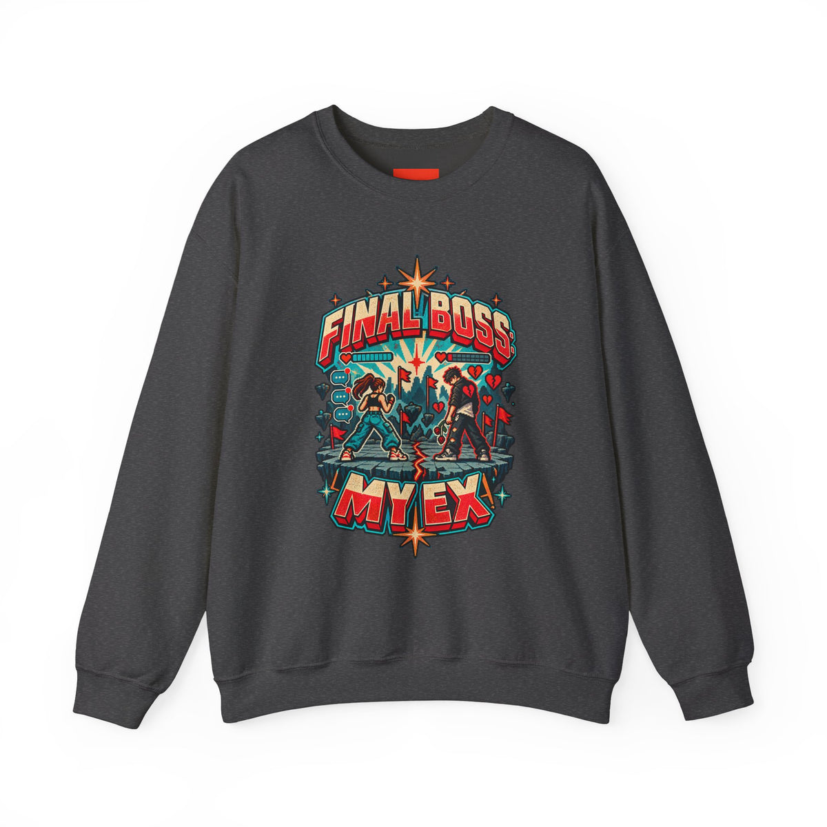 FINAL BOSS: MY EX Funny Retro Vintage Sweatshirt