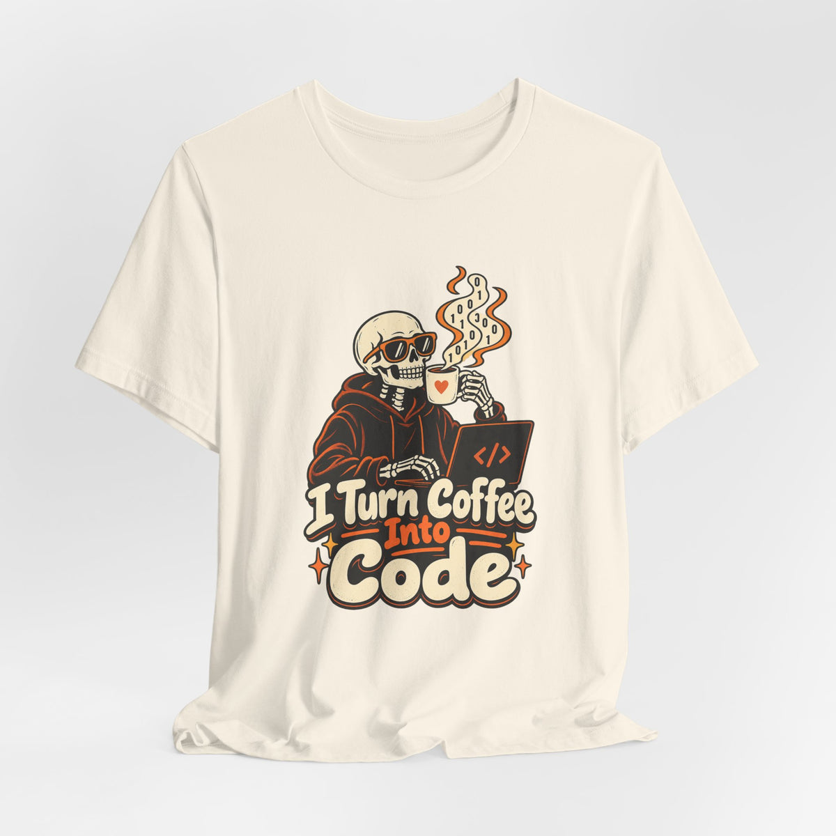 I Turn Coffee Into Code Funny Programmer T-Shirt