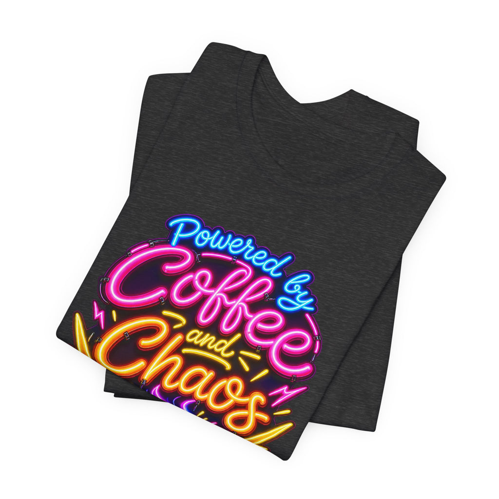 Powered by Coffee and Chaos Funny Nurse T-Shirt