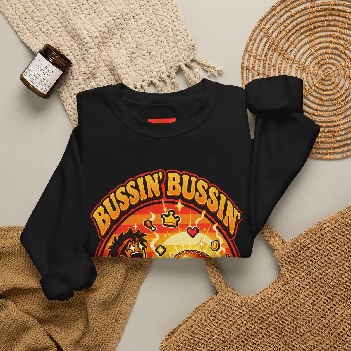 Bussin’ Bussin’ Funny Retro Vintage Sweatshirt