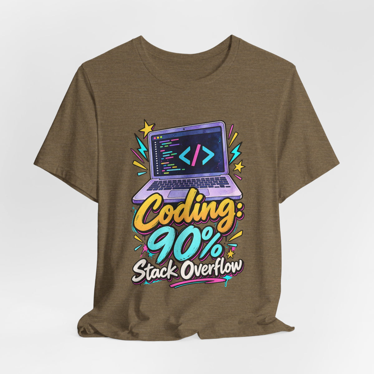 Coding: 90% Stack Overflow Funny Programmer T-Shirt