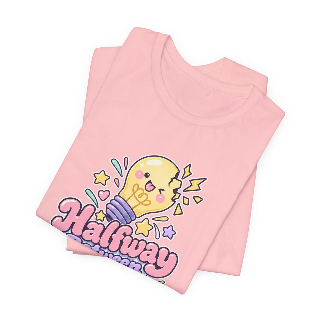 Halfway Between Genius and Disaster Funny Creative T-Shirt