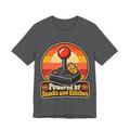Powered by Snacks and Glitches Funny Gamer T-Shirt