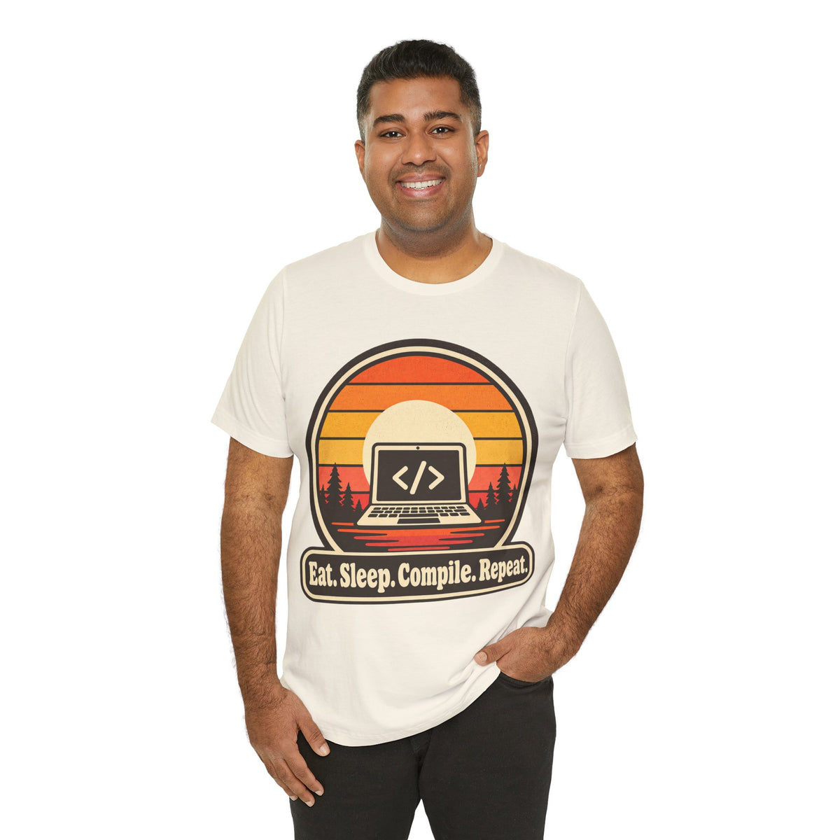 Eat Sleep Compile Repeat Funny Programmer T-Shirt