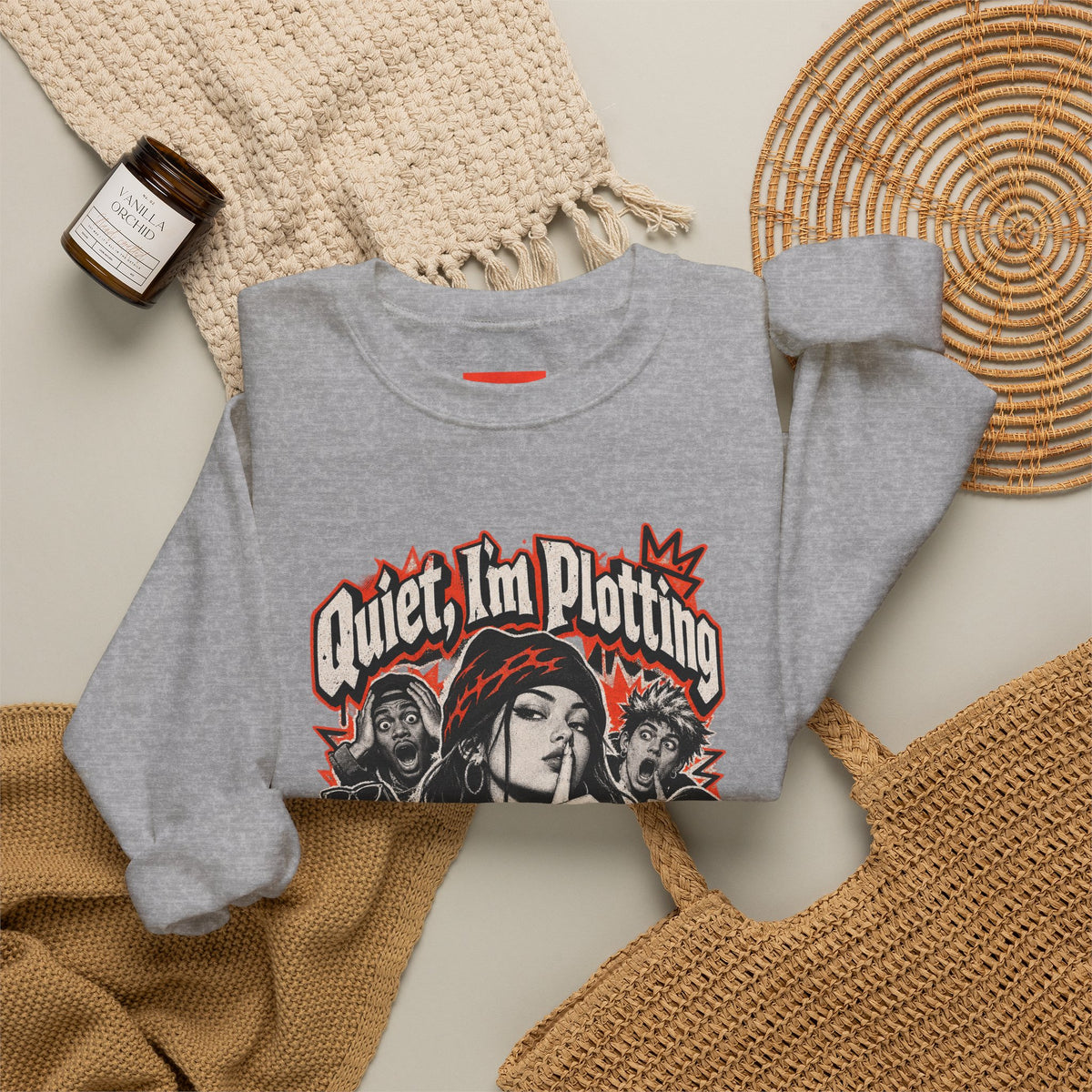 Quiet, I'm Plotting Funny Sarcastic Streetwear Sweatshirt