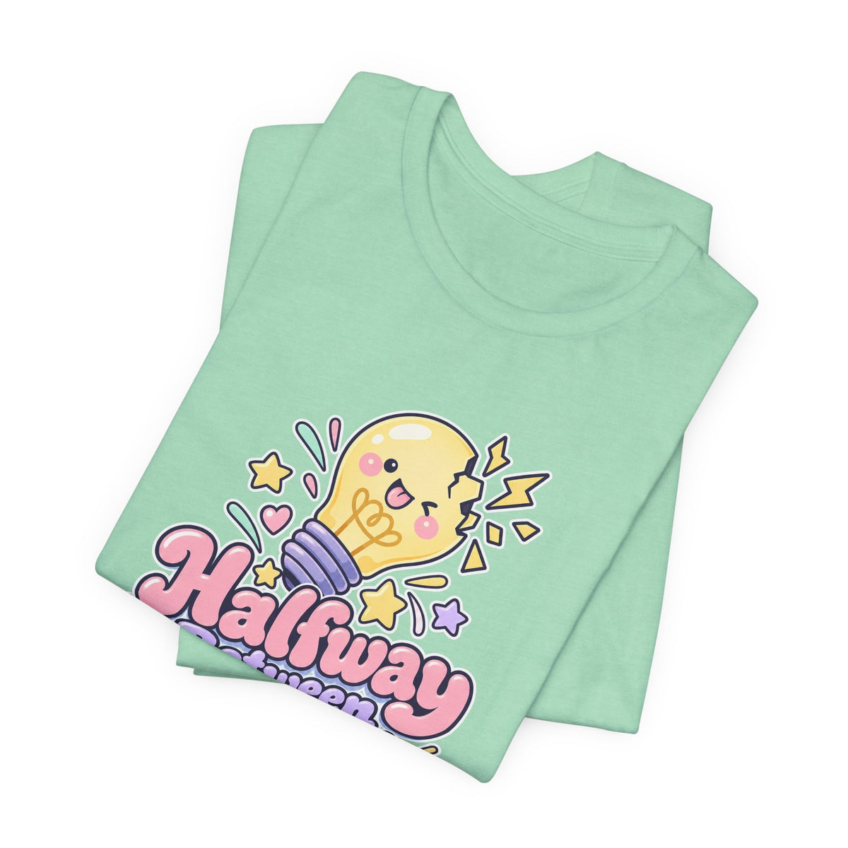 Halfway Between Genius and Disaster Funny Creative T-Shirt