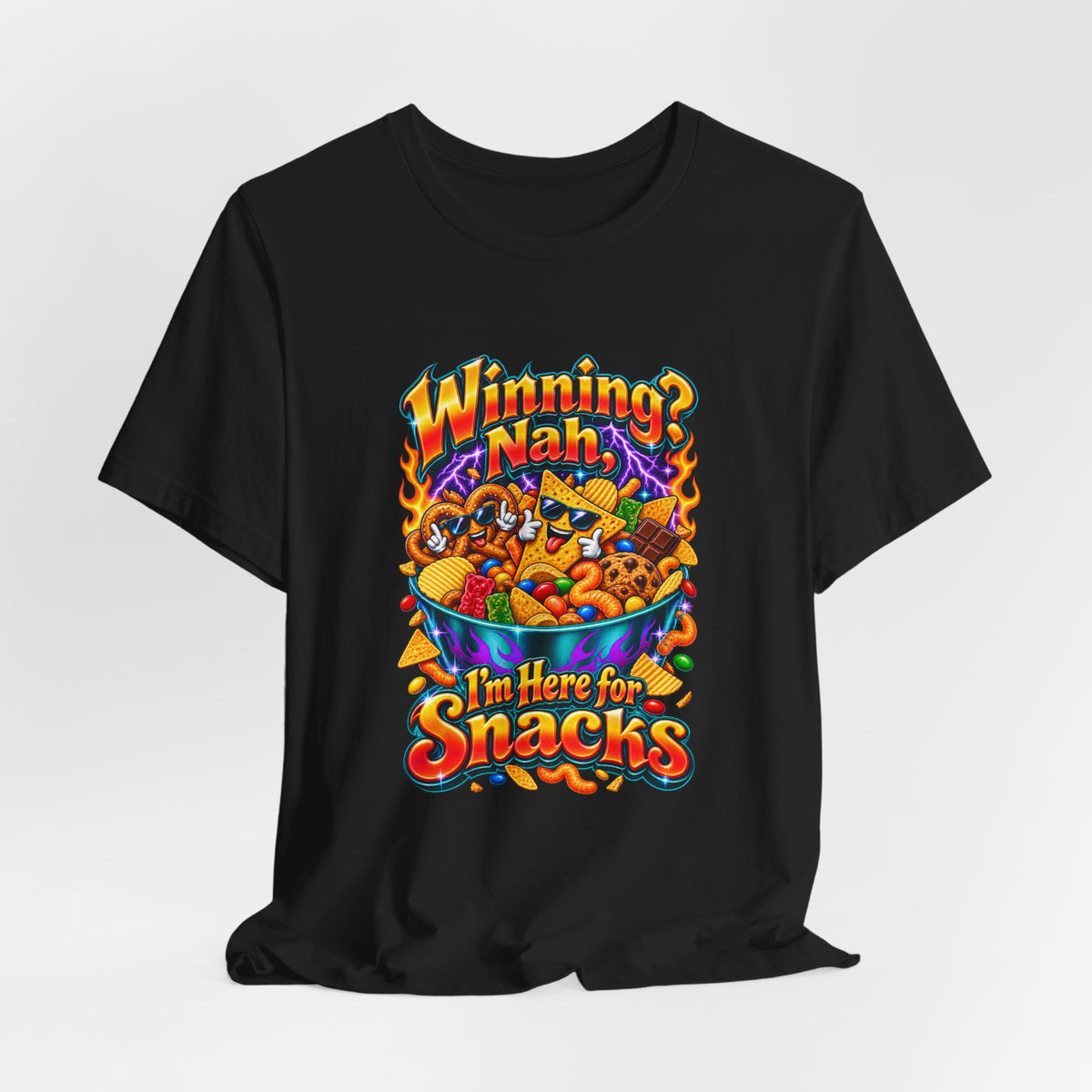 Winning? Nah, I’m Here for Snacks Funny Casual Party T-Shirt