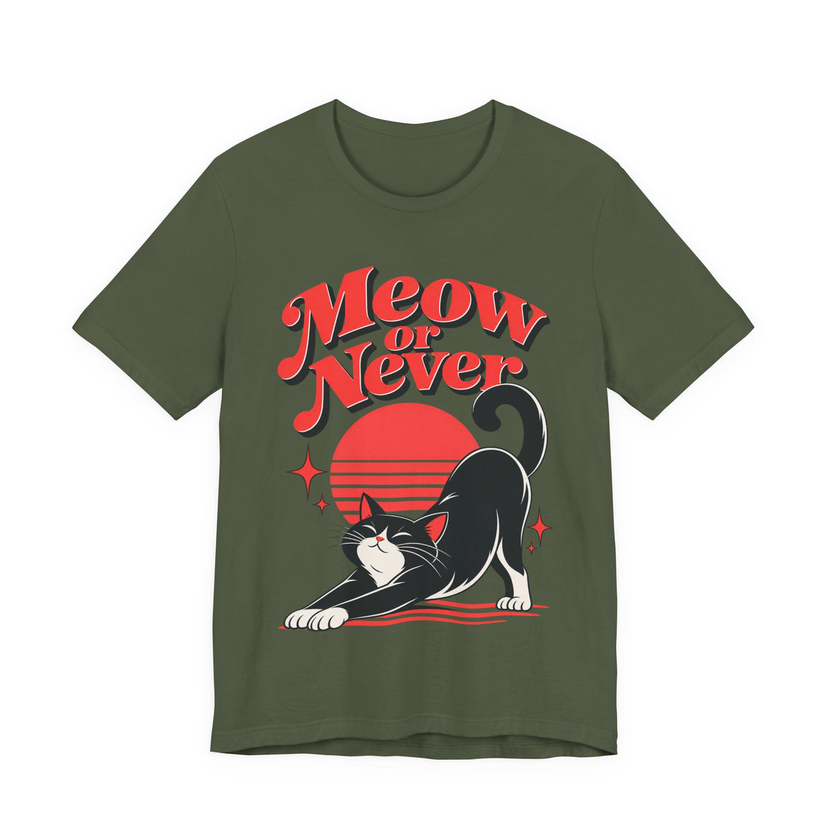 Meow or Never Funny Cat Lover T-Shirt