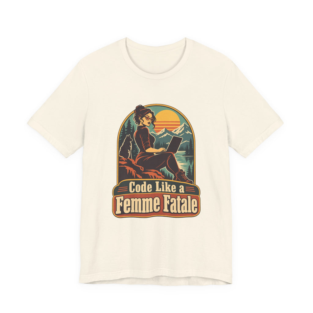 Code Like a Femme Fatale Funny Programmer T-Shirt