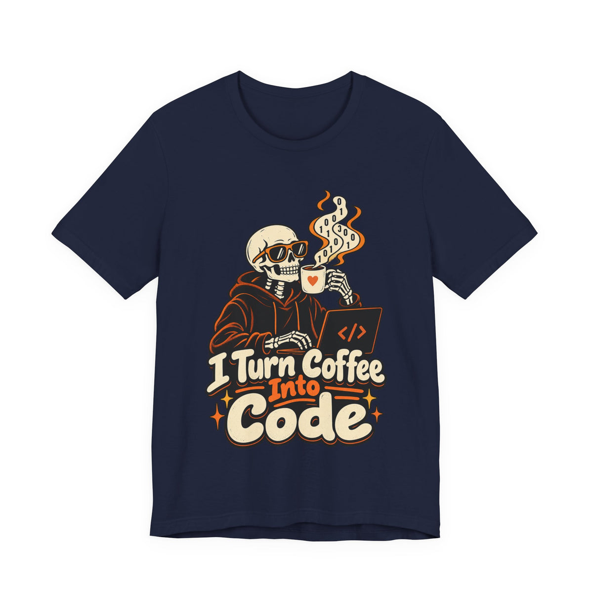 I Turn Coffee Into Code Funny Programmer T-Shirt