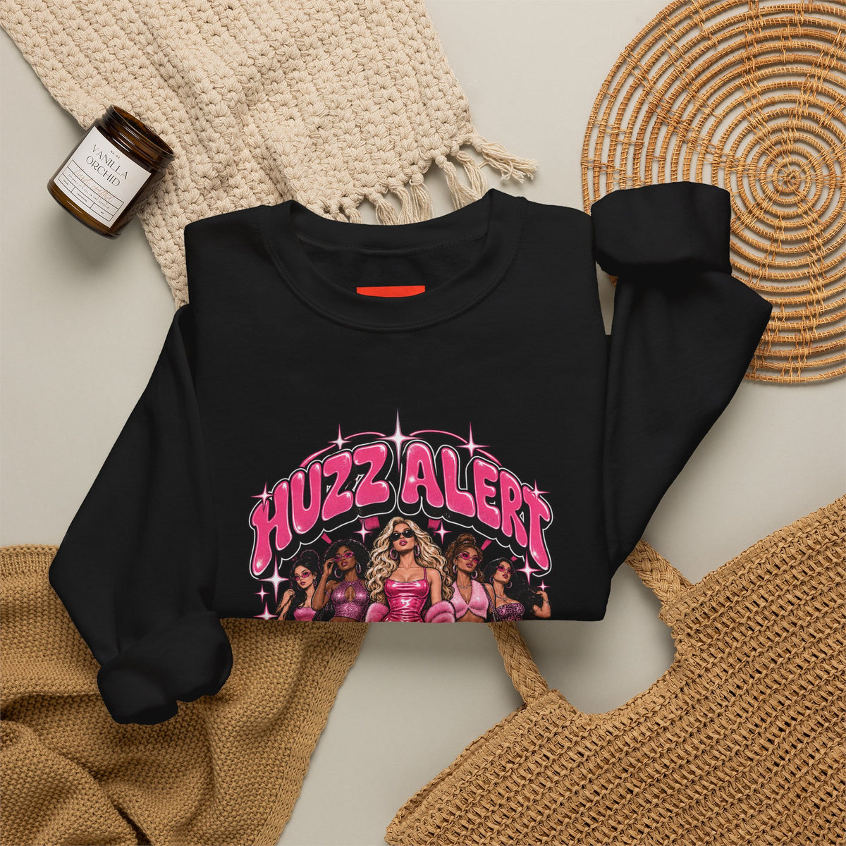 HUZZ ALERT Funny General Distressed Print Sweatshirt