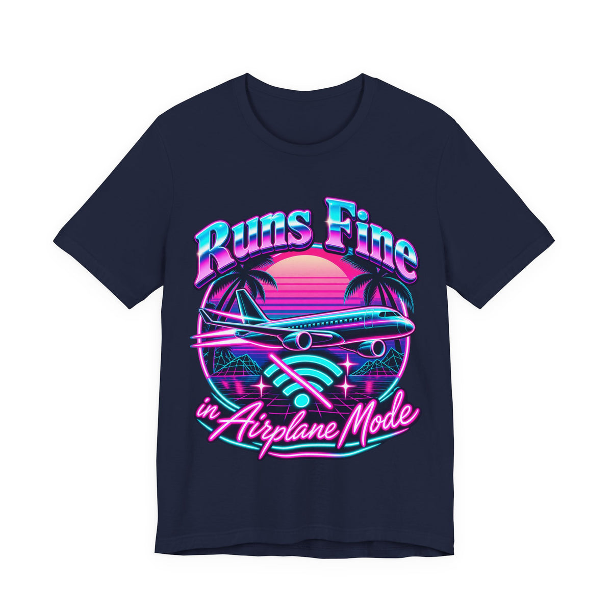 Runs Fine in Airplane Mode Funny Programmer T-Shirt