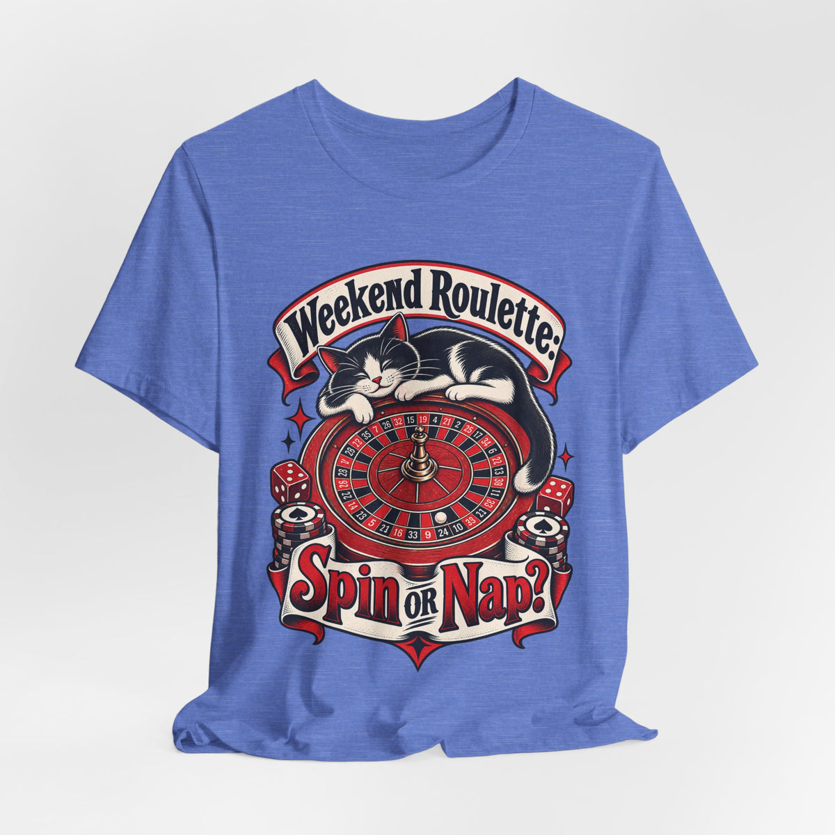 Weekend Roulette: Spin or Nap? Funny Casual Gambler T-Shirt