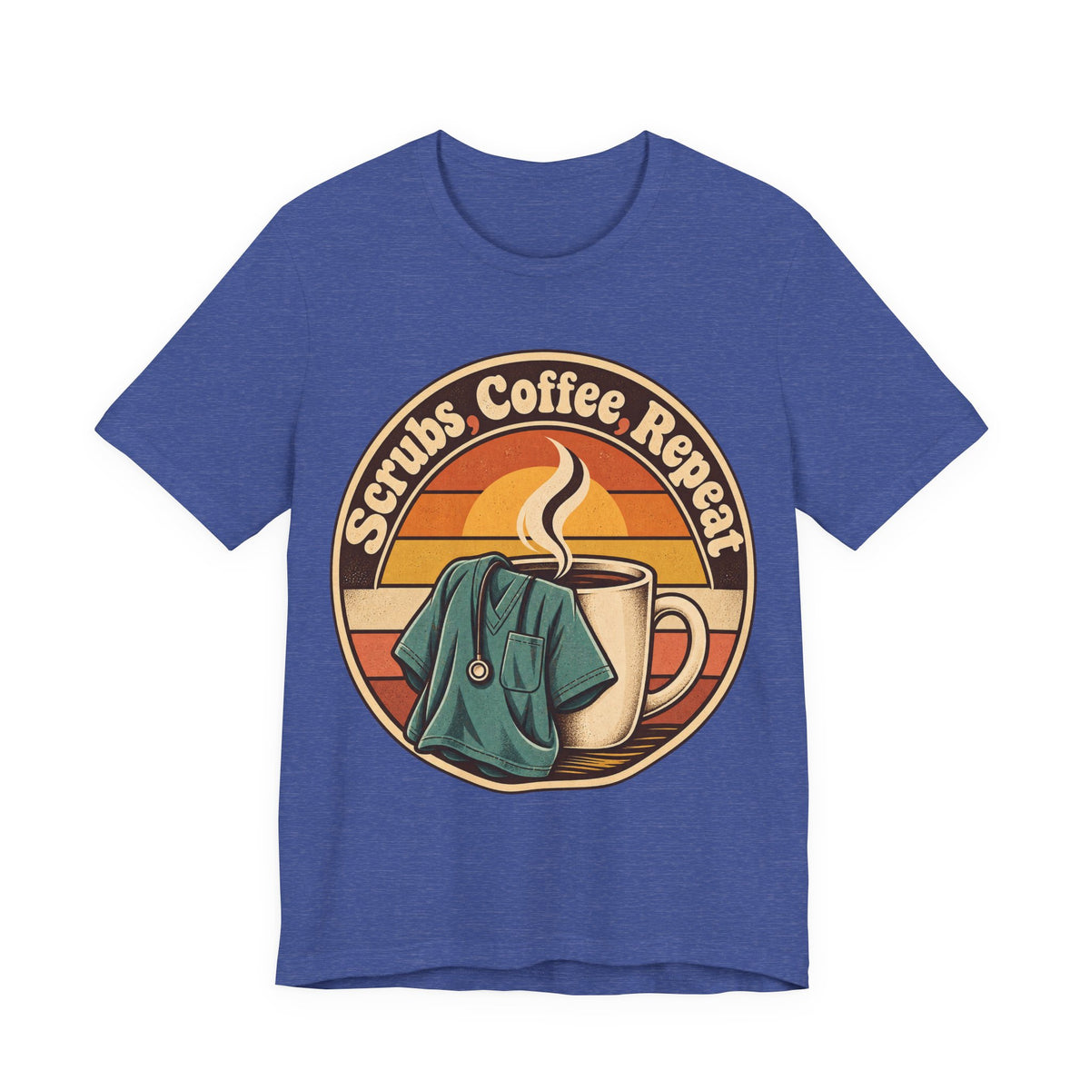 Scrubs, Coffee, Repeat Funny Nurse T-Shirt