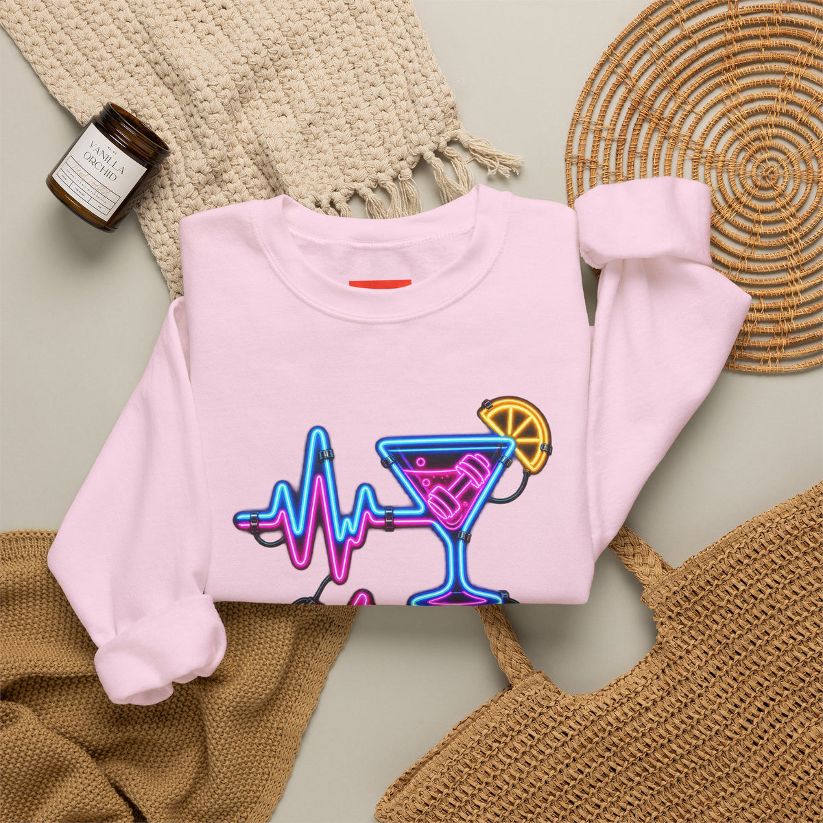 Hustle Beats Hangover Funny Fitness Sweatshirt