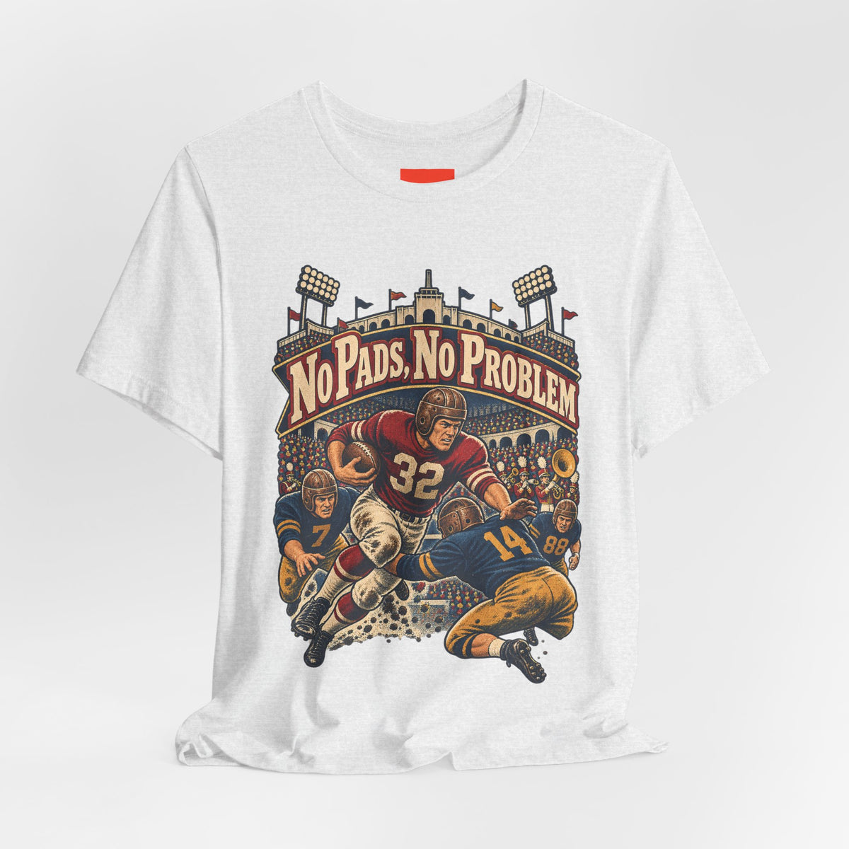 No Pads, No Problem Funny Vintage Sports T-Shirt