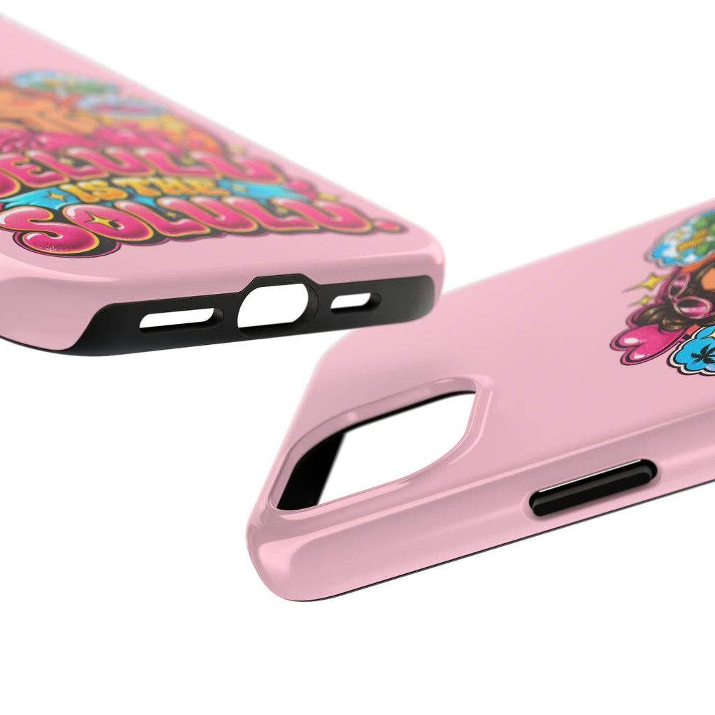 Delulu Is the Solulu Pink Tough Phone Case — Kawaii Cute Protective Case