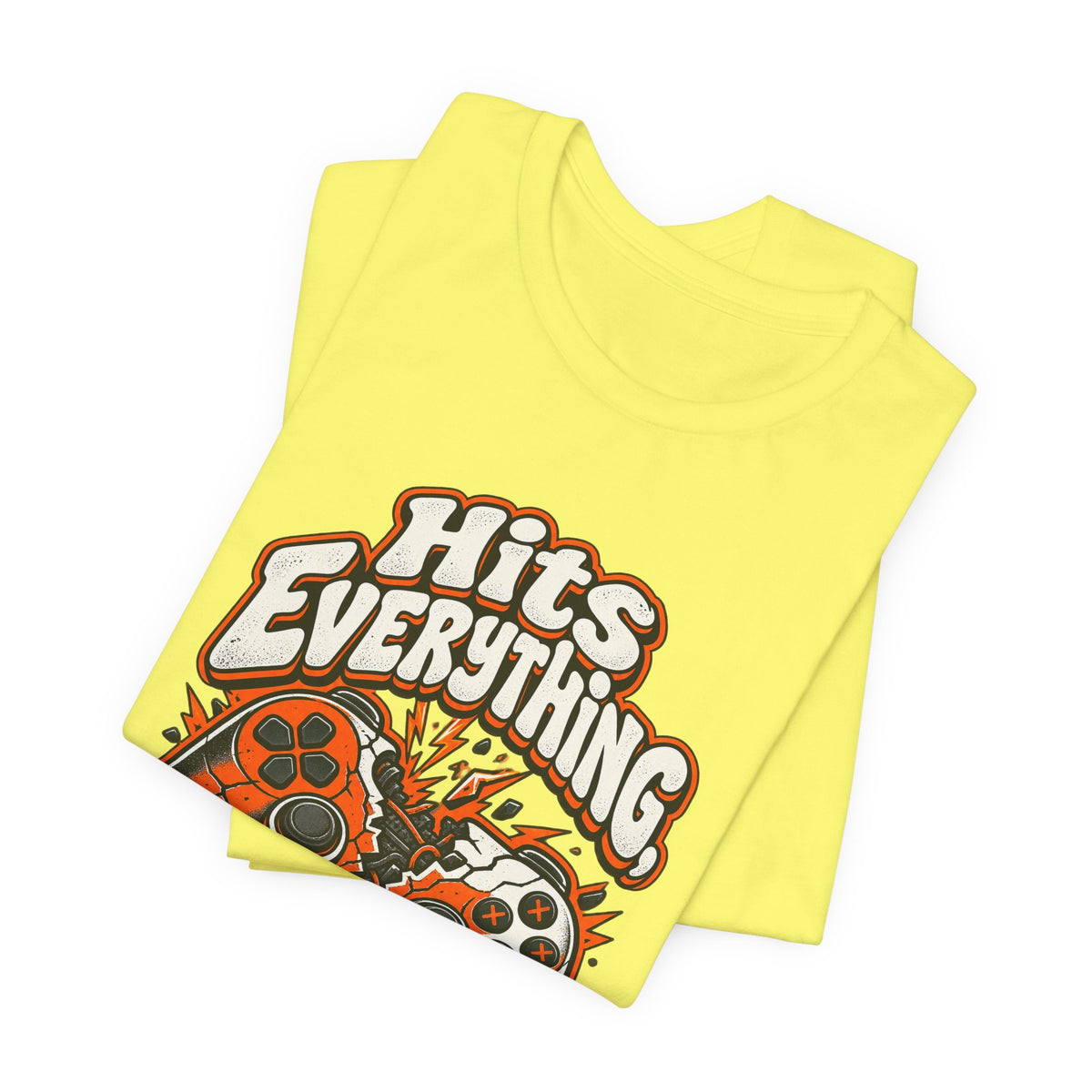 Hits Everything, Just Kidding Funny Gamer T-Shirt